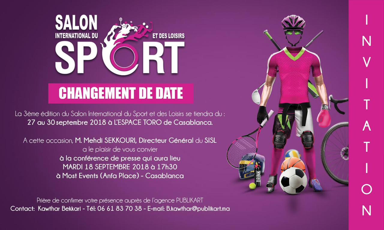 Photo of Salon International des Sports et Loisirs  ! Du 27 au 30 Septembre
