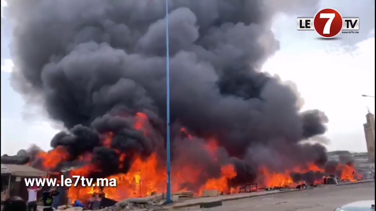 Photo of VIDEO : Un terrible incendie a eu lieu au « Souk Ould Mina » à Casablanca !