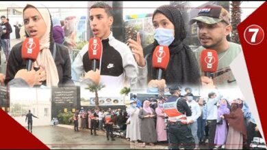 Photo of Protestations d’élèves qui ont échoué au Baccalauréat devant l’Académie d’Éducation de Casablanca !