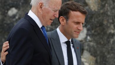 Photo of Le présidents français d’échange avec son homologue américain :