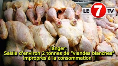 Photo of Tanger : Saisie d’environ 2 tonnes de « viandes blanches » impropres à la consommation !