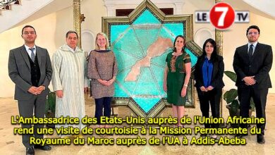 Photo of L’Ambassadrice des Etats-Unis auprès de l’Union Africaine rend une visite de courtoisie à la Mission Permanente du Royaume auprès de l’UA à Addis-Abeba