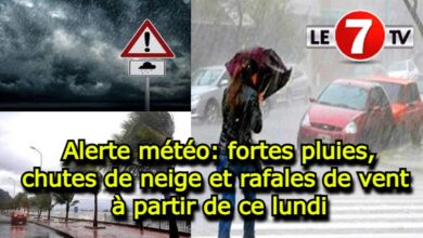 Photo of Alerte météo: fortes pluies, chutes de neige et rafales de vent à partir de ce lundi