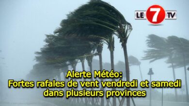 Photo of Alerte Météo: Fortes rafales de vent vendredi et samedi dans plusieurs provinces