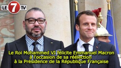 Photo of Le Roi Mohammed VI félicite Emmanuel Macron à l’occasion de sa réélection à la Présidence de la République Française