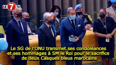 Photo of Le SG de l’ONU transmet ses condoléances et ses hommages à SM le Roi pour le sacrifice de deux Casques bleus marocains