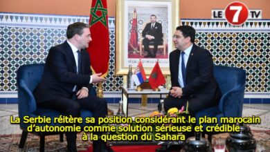 Photo of La Serbie réitère sa position considérant le plan marocain d’autonomie comme solution sérieuse et crédible à la question du Sahara 