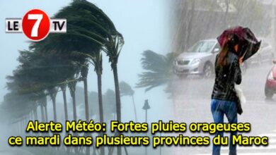 Photo of Alerte Météo: Fortes pluies orageuses ce mardi dans plusieurs provinces du Maroc