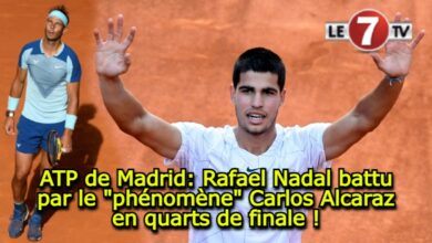 Photo of ATP de Madrid: Rafael Nadal battu par le « phénomène » Carlos Alcaraz en quarts de finale !