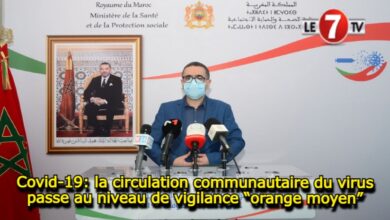 Photo of Covid-19: la circulation communautaire du virus passe au niveau de vigilance “orange moyen” !