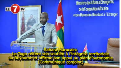 Photo of Sahara Marocain: Le Togo réitère son soutien à l’intégrité territoriale du Royaume et affirme son appui au plan d’autonomie (Communiqué conjoint)