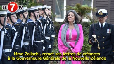 Photo of Mme Zailachi, remet ses lettres de créances à la Gouverneure Générale de la Nouvelle Zélande