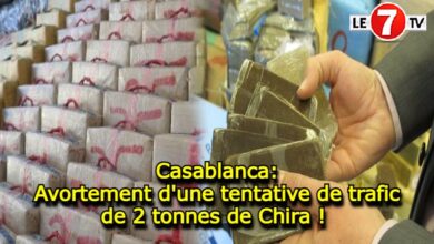 Photo of Casablanca: Avortement d’une tentative de trafic de 2 tonnes de Chira (résine de Cannabis) !