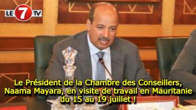 Photo of Le Président de la Chambre des Conseillers, Naama Mayara, en visite de travail en Mauritanie du 15 au 19 juillet !