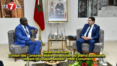 Photo of Sahara Marocain : L’Union des Comores réitère son soutien au plan d’autonomie « en tant qu’unique solution » (MAE Comorien)