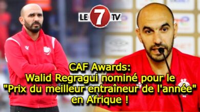 Photo of CAF Awards: Walid Regragui nominé pour le « Prix du meilleur entraîneur de l’année » en Afrique !