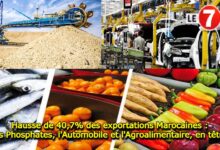 Photo of Hausse de 40,7% des exportations Marocaines : Les Phosphates, l’Automobile et l’Agroalimentaire, en tête !
