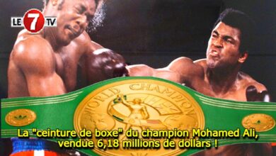 Photo of La « ceinture de boxe » du champion Mohamed Ali, vendue 6,18 millions de dollars !