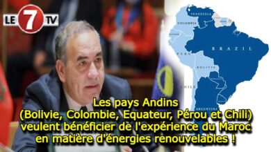 Photo of Les pays Andins (Bolivie, Colombie, Equateur, Pérou et Chili) veulent bénéficier de l’expérience du Maroc en matière d’énergies renouvelables !