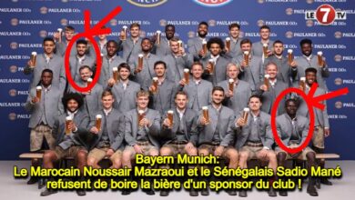 Photo of Bayern Munich: Le Marocain Noussair Mazraoui et le Sénégalais Sadio Mané refusent de boire la bière d’un sponsor du club !