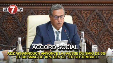 Photo of AZIZ AKHANNOUCH ANNONCE LA HAUSSE DU SMIG DE 5% ET DU SMAG DE 10 % DÈS CE 1ER SEPTEMBRE !