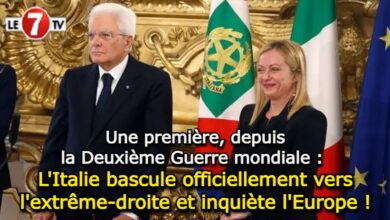 Photo of L’Italie bascule officiellement vers l’extrême-droite et inquiète l’Europe !