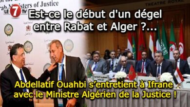 Photo of Est-ce le début d’un dégel entre Rabat et Alger ?…Abdellatif Ouahbi s’entretient à Ifrane avec le Ministre Algérien de la Justice !