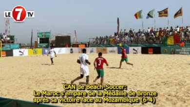 Photo of CAN de Beach-Soccer: Le Maroc s’empare de la Médaille de Bronze après sa victoire face au Mozambique (6-4)