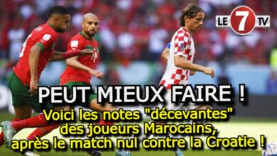 Photo of Voici les notes « décevantes » des joueurs Marocains, après le match nul contre la Croatie !