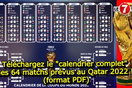 Coupe du monde 2022. Téléchargez en PDF le calendrier complet du Mondial au  Qatar