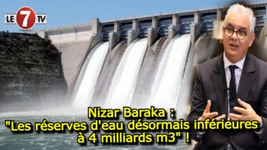 Photo of Nizar Baraka : « Les réserves d’eau au Maroc, désormais inférieures à 4 milliards m3 » !