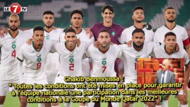 Photo of Chakib Benmoussa : « Toutes les conditions ont été mises en place pour garantir à l’équipe nationale une participation dans les meilleures conditions à la Coupe du Monde Qatar 2022 » ! 