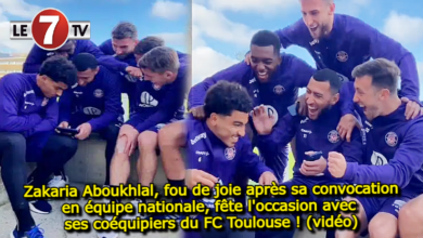 Photo of Zakaria Aboukhlal, fou de joie après sa convocation en équipe nationale, fête l’occasion avec ses coéquipiers du FC Toulouse ! 