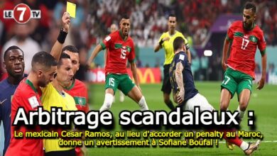 Photo of Arbitrage scandaleux : Le mexicain Cesar Ramos, au lieu d’accorder un penalty au Maroc, donne un avertissement à Sofiane Boufal !