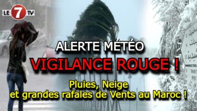 Photo of Alerte Rouge : Fortes Pluies, Neige et grandes rafales de Vents au Maroc !