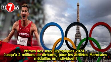 Photo of Primes des Jeux Olympiques 2024 : Jusqu’à 2 millions de dirhams, pour les athlètes Marocains médaillés en individuel !