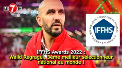Photo of IFFHS Awards 2022 : Walid Regragui, 3ème meilleur sélectionneur national au monde !