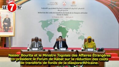 Photo of Nasser Bourita et le Ministre Togolais des Affaires Étrangères co-président le Forum de Rabat sur la réduction des coûts de transferts de fonds de la diaspora Africaine.