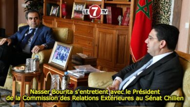 Photo of Nasser Bourita s’entretient avec le Président de la Commission des Relations Extérieures au Sénat Chilien