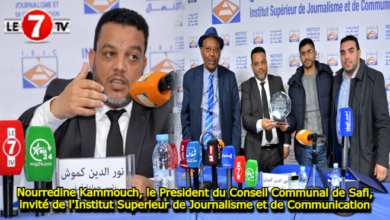 Photo of Nourredine Kammouch, le Président du Conseil Communal de Safi, invité de l’Institut Supérieur de Journalisme et de Communication (ISJC)