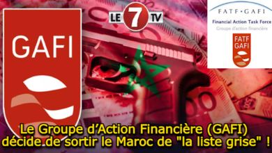 Photo of Le Groupe d’Action Financière ( GAFI ) décide de sortir le Maroc de « la liste grise » !