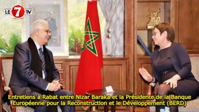 Photo of Entretiens à Rabat entre Nizar Baraka et la Présidente de la Banque Européenne pour la Reconstruction et le Développement (BERD)