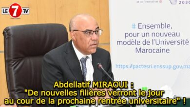 Photo of Abdellatif MIRAOUI : « De nouvelles filières verront le jour au cour de la prochaine rentrée universitaire » !