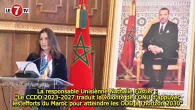 Photo of La responsable Unisiènne Nathalie Fustier : « Le CCDD 2023-2027 traduit la volonté de l’ONU d’appuyer les efforts du Maroc pour atteindre les ODD à l’horizon 2030 » 