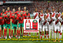 Photo of Match Maroc-Pérou : Les Lions de l’Atlas partent largement favoris sur papier !
