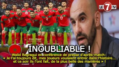 Photo of Walid Regragui en conférence de presse d’après-match: « Je l’ai toujours dit, mes joueurs voulaient entrer dans l’histoire…et ce soir ils l’ont fait, de la plus belle des manières » !