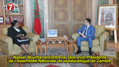 Photo of Nasser Bourita rencontre la 1ère Vice-Présidente de l’Assemblée Nationale de la République de Zambie