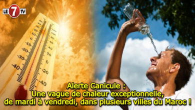 Photo of Alerte Canicule : Une vague de chaleur exceptionnelle, de mardi à vendredi, dans plusieurs villes du Maroc !