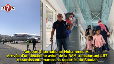 Photo of Aéroport International Mohammed V: Arrivée d’un deuxième avion de la RAM transportant 157 ressortissants marocains rapatriés du Soudan