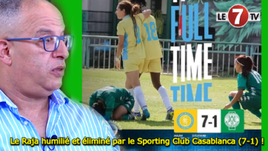 Photo of Foot féminin : Le Raja humilié et éliminé par le Sporting Club Casablanca (7-1) !